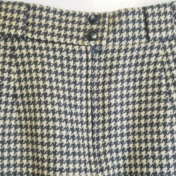 Vintage Jones New York Houndstooth 100% Pure Wool Skirt - Picture 9 of 15